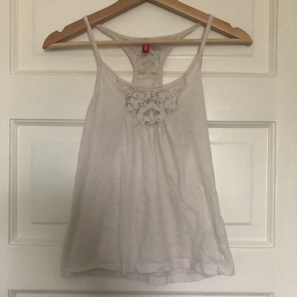 White Lace Racerback Tank